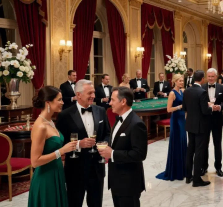 Stylowy wieczór kasynowy Gy-plast Paweł Boniowski z eleganckim oświetleniem